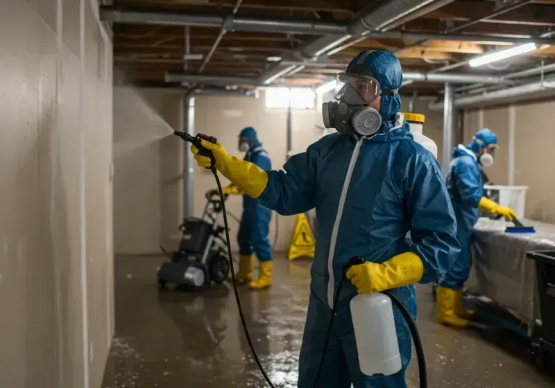 Basement Sanitization and Antimicrobial Treatment process in Rapid Valley, SD