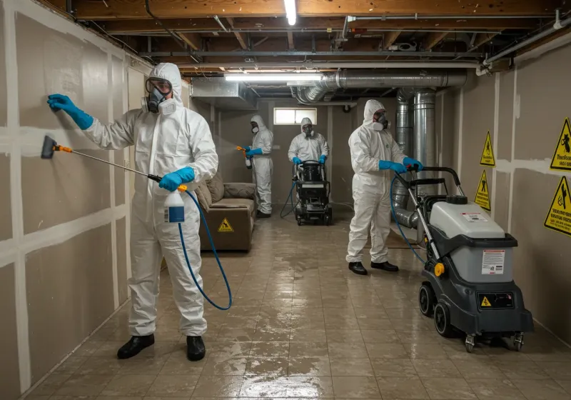 Basement Moisture Removal and Structural Drying process in Rapid Valley, SD